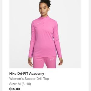 NWT NIKE DRI-FIT ACADEMY, Women’s Soccer Drill Top - Medium